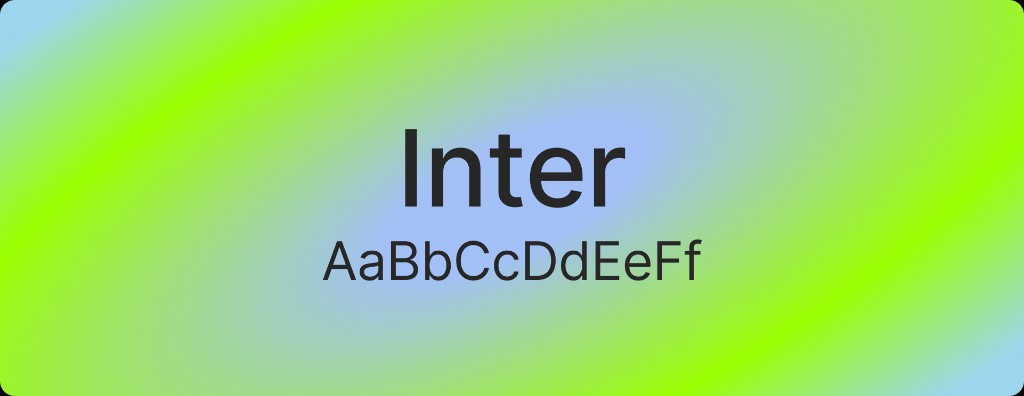 Inter Schriftprobe