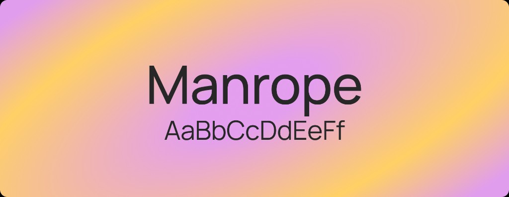 Manrope Schriftprobe