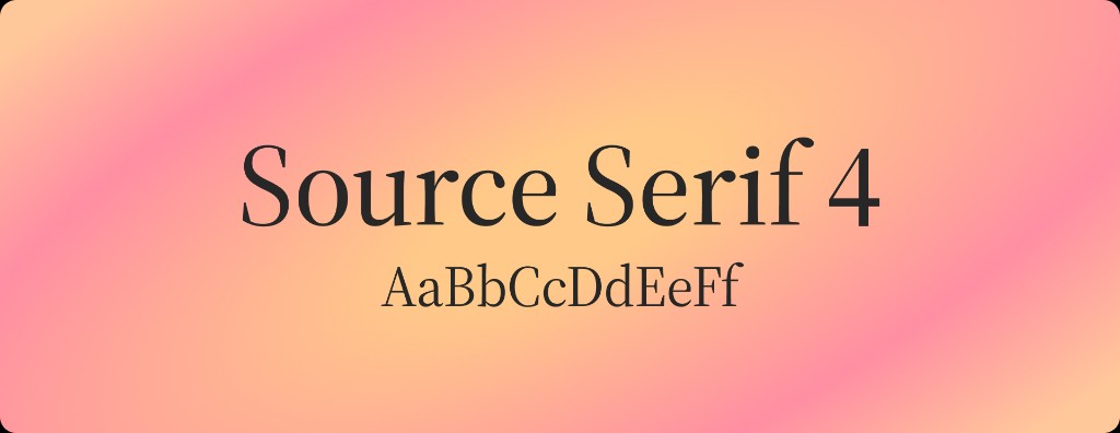 Source Serif 4 Schriftprobe