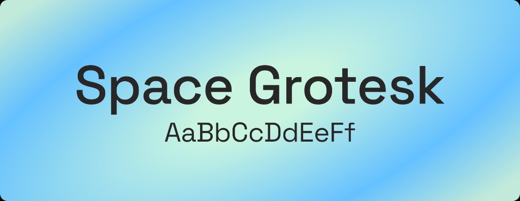 Space Grotesk Schriftprobe