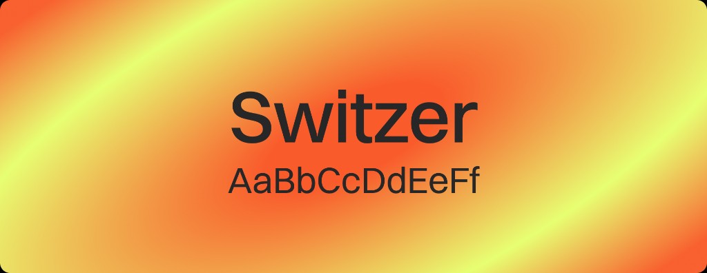 Switzer Schriftprobe